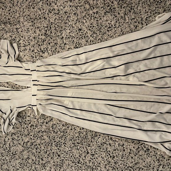 Black and White Striped Romper - Picture 5 of 5